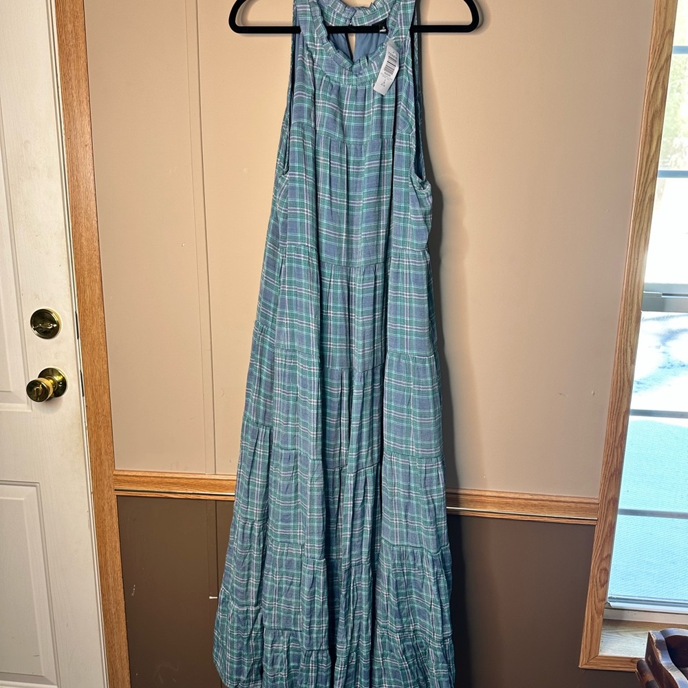 Torrid Green and Blue Plaid Dress